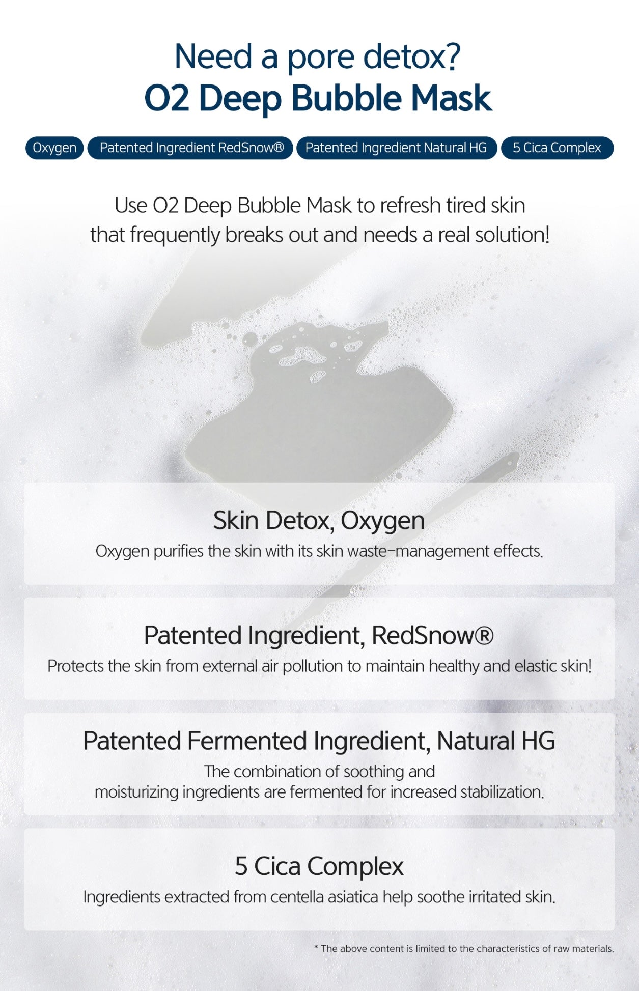 O2 Deep Bubble Mask