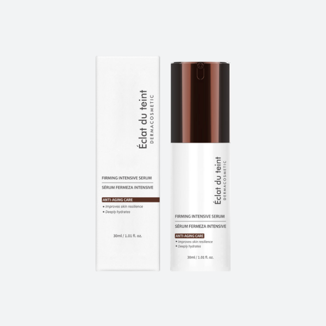 Skincare Eclat du teint Intensive Firming serum bottle and packaging on a white background